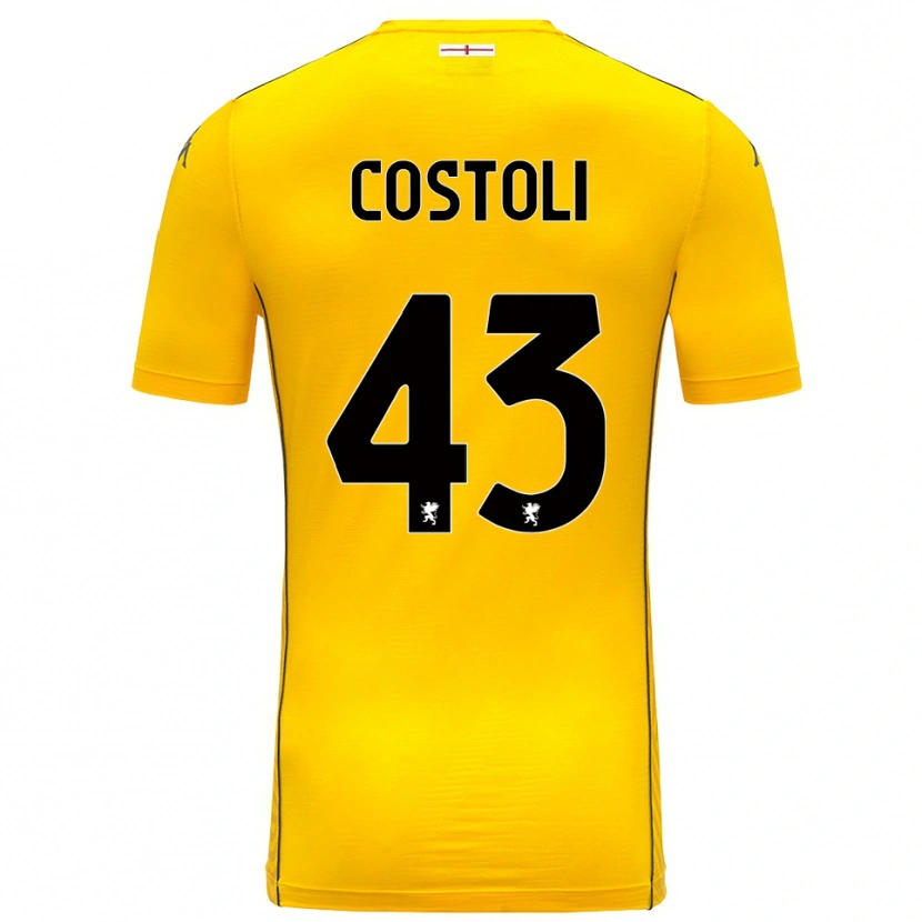 Danxen Kid Lorenzo Costoli #43 Dark Yellow Black Goalkeeper Jersey 2025/26 T-Shirt