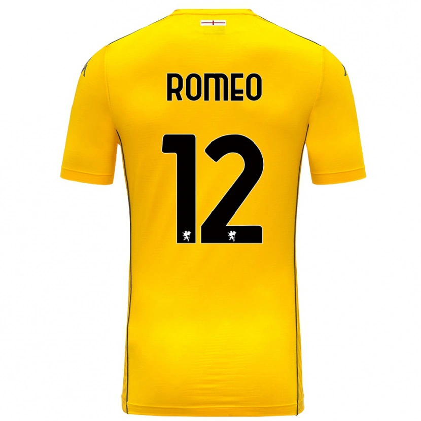 Danxen Kid Emanuele Romeo #12 Dark Yellow Black Goalkeeper Jersey 2025/26 T-Shirt