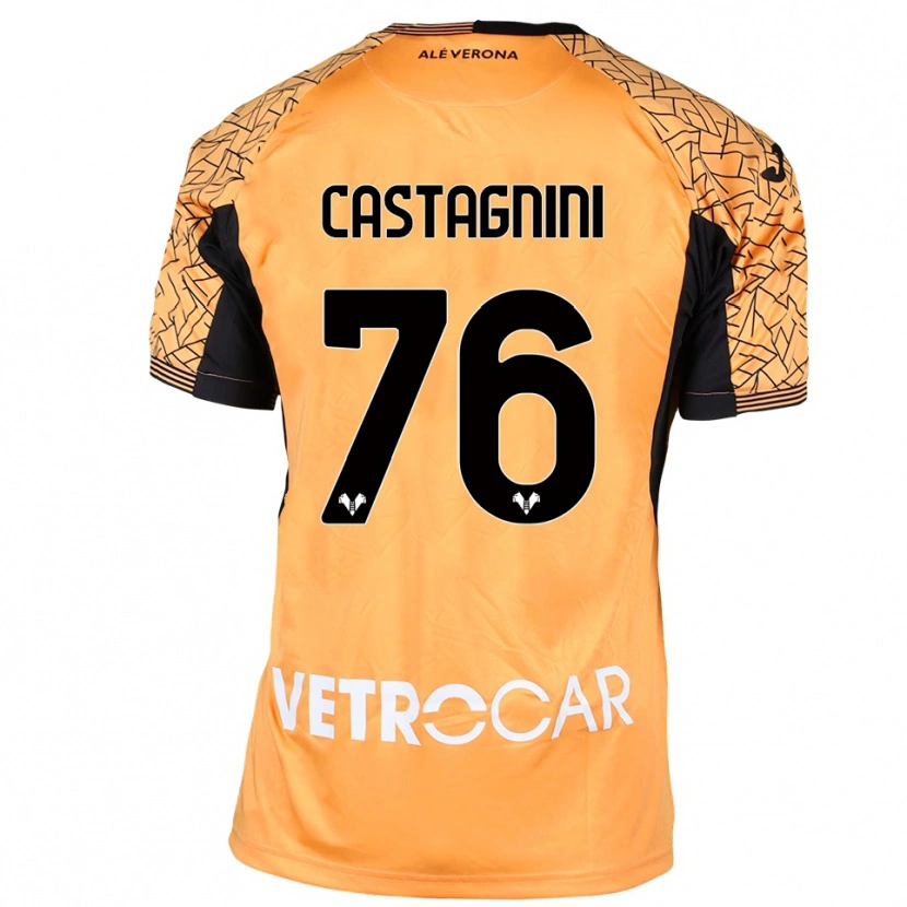 Danxen Kid Mirko Castagnini #76 Orange Black White Goalkeeper Jersey 2025/26 T-Shirt