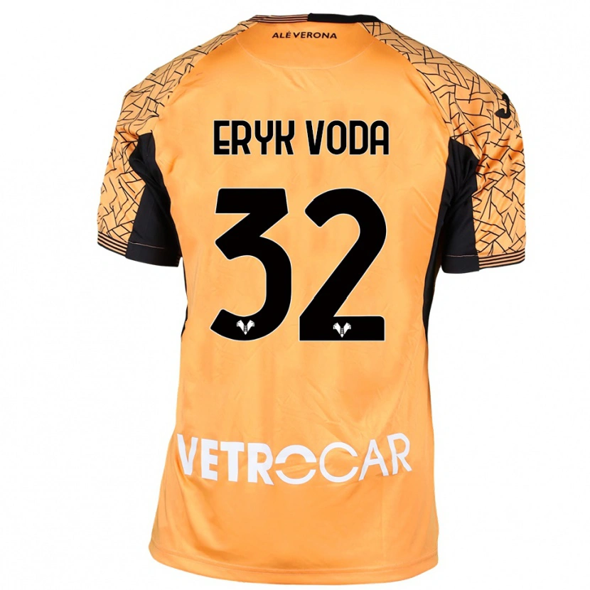 Danxen Kid Eryk Vodă #32 Orange Black White Goalkeeper Jersey 2025/26 T-Shirt