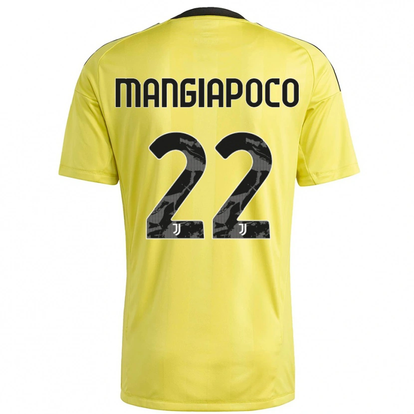 Danxen Kid Stefano Mangiapoco #22 Yellow White Goalkeeper Jersey 2025/26 T-Shirt