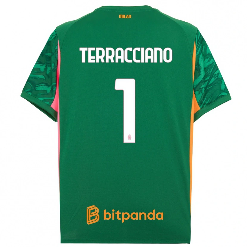 Danxen Kid Pietro Terracciano #1 Green Orange Pink Goalkeeper Jersey 2025/26 T-Shirt