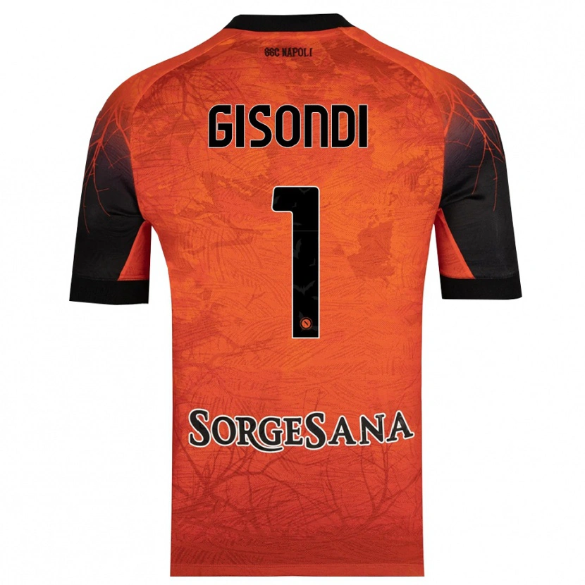 Danxen Kid Francesco Gisondi #1 Orange Red Black Goalkeeper Jersey 2025/26 T-Shirt