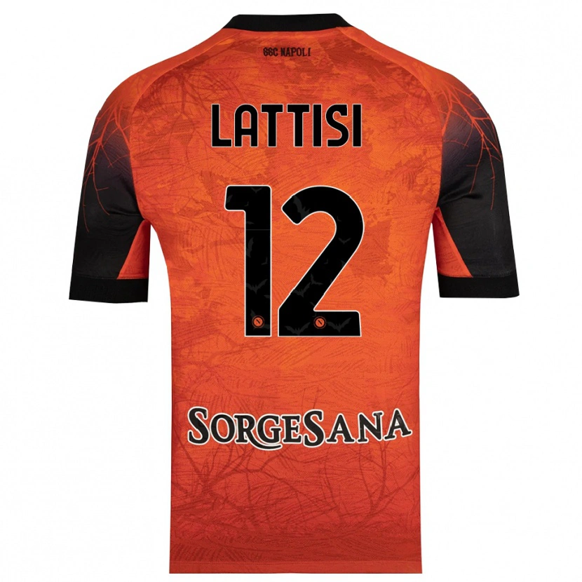 Danxen Kid Francesco Lattisi #12 Orange Red Black Goalkeeper Jersey 2025/26 T-Shirt