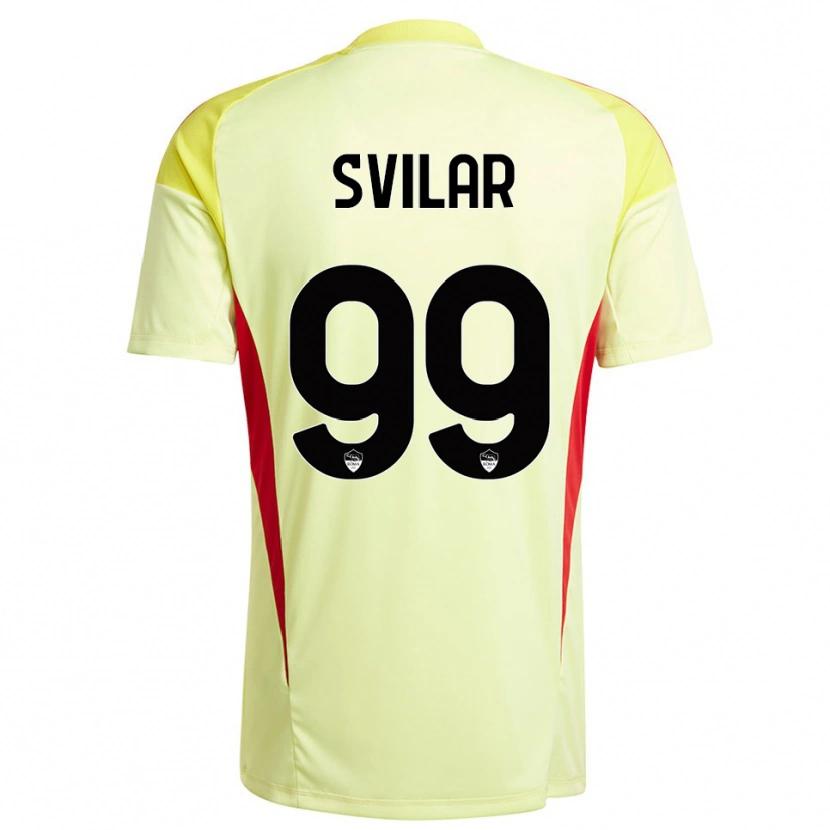 Danxen Kid Mile Svilar #99 Light Yellow Orange Goalkeeper Jersey 2025/26 T-Shirt