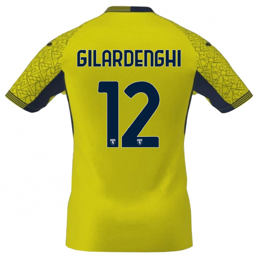 Danxen Kid Riccardo Gilardenghi #12 Yellow Black Goalkeeper Jersey 2025/26 T-Shirt
