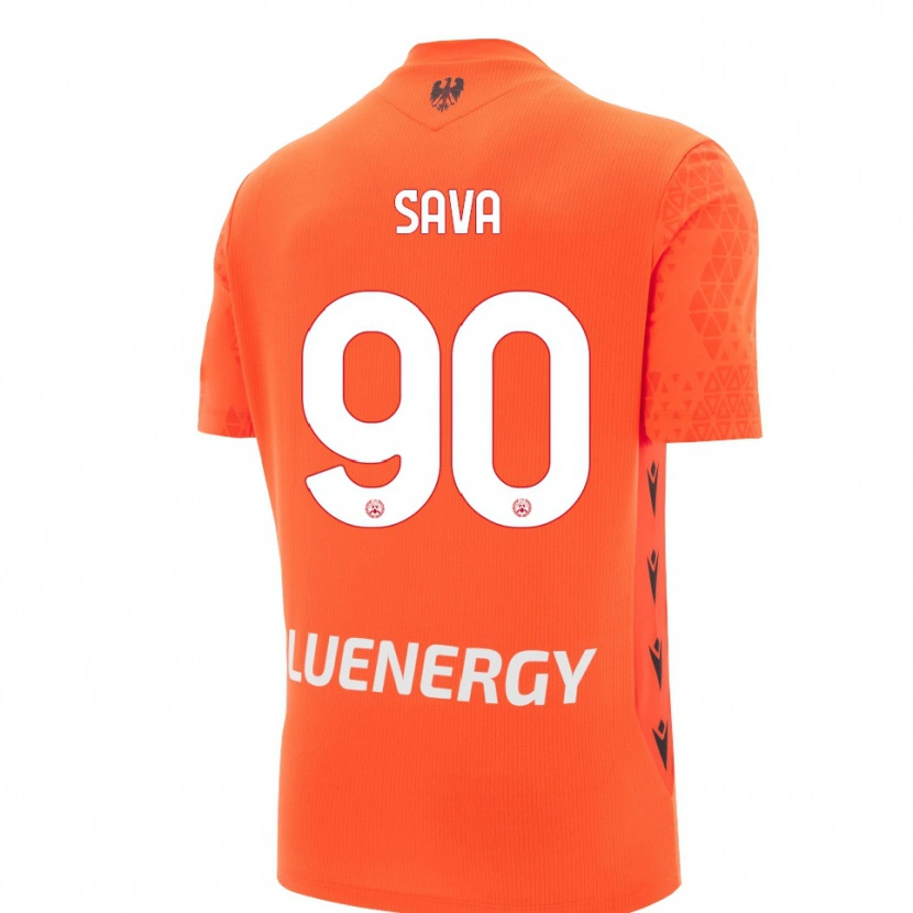 Danxen Kid Răzvan Sava #90 Orange Red Black Goalkeeper Jersey 2025/26 T-Shirt