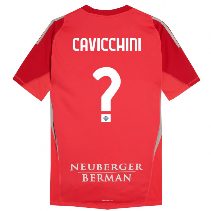 Danxen Kid Leonardo Cavicchini #0 Red Gray Goalkeeper Jersey 2025/26 T-Shirt