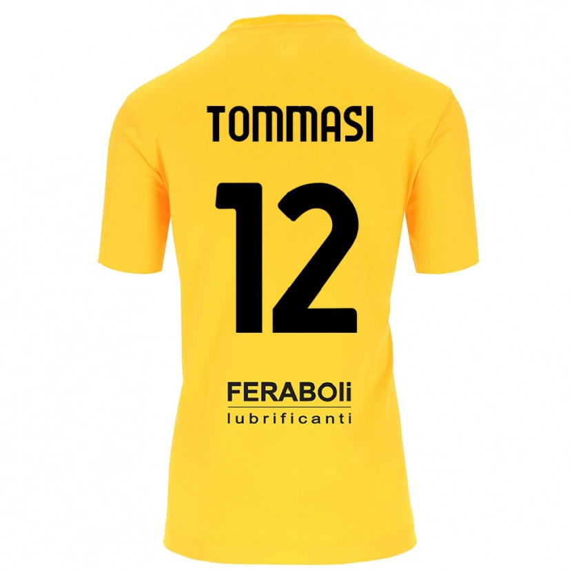 Danxen Kid Francesco Tommasi #12 Yellow Black Goalkeeper Jersey 2025/26 T-Shirt