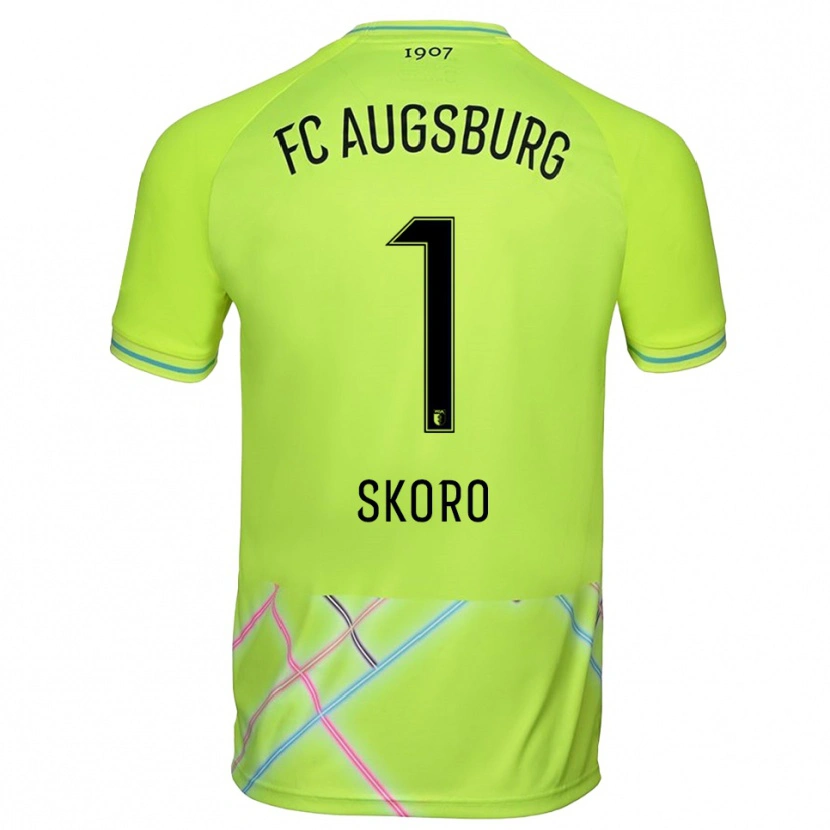 Danxen Kid Luka Skoro #1 Green Yellow Black Goalkeeper Jersey 2025/26 T-Shirt