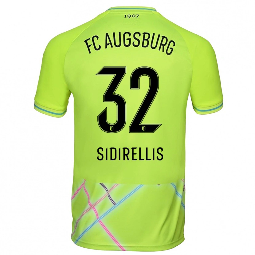 Danxen Kid Konstantinos Sidirellis #32 Green Yellow Black Goalkeeper Jersey 2025/26 T-Shirt