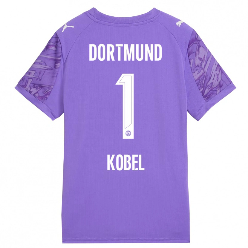 Danxen Kid Gregor Kobel #1 Lilac White Goalkeeper Jersey 2025/26 T-Shirt