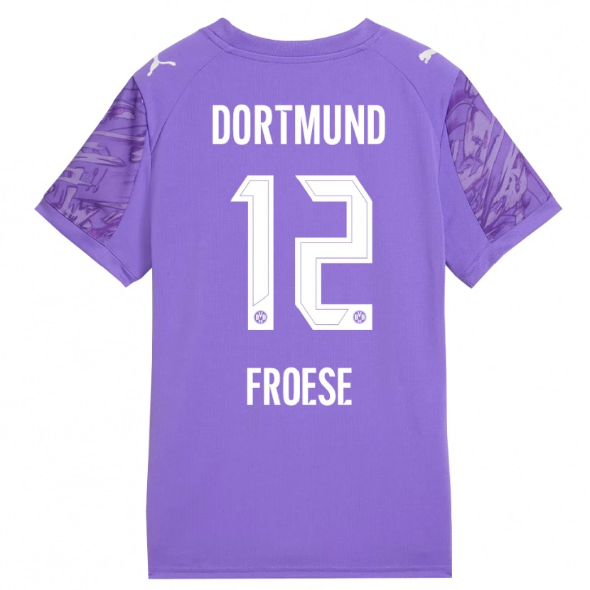 Danxen Kid Julien Froese #12 Lilac White Goalkeeper Jersey 2025/26 T-Shirt