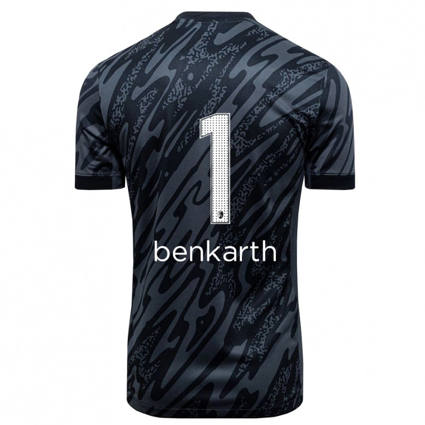 Danxen Kid Laura Benkarth #1 Black White Goalkeeper Jersey 2025/26 T-Shirt
