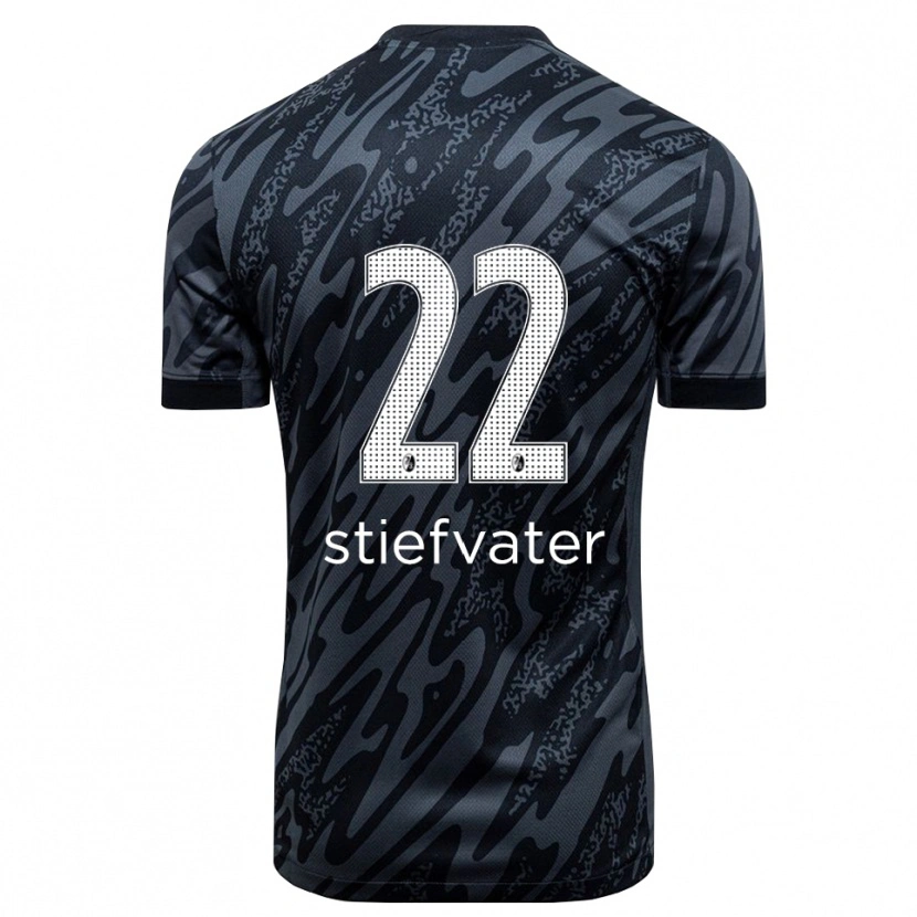 Danxen Kid Max Stiefvater #22 Black White Goalkeeper Jersey 2025/26 T-Shirt