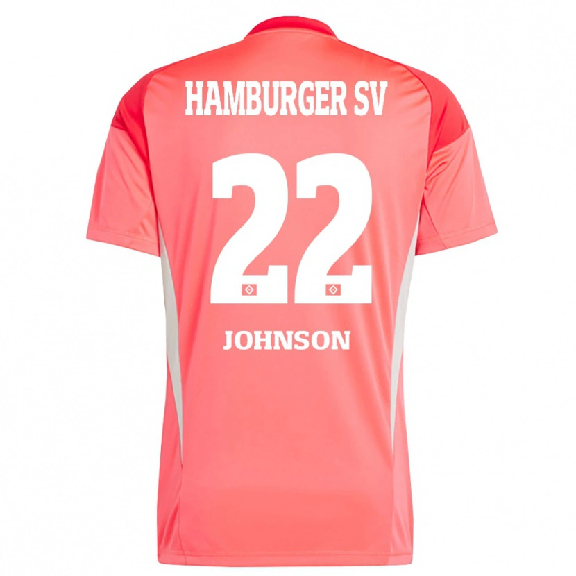 Danxen Kid Emmanuel Johnson #22 Red Orange Goalkeeper Jersey 2025/26 T-Shirt