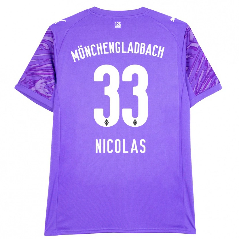 Danxen Kid Moritz Nicolas #33 Lilac White Goalkeeper Jersey 2025/26 T-Shirt