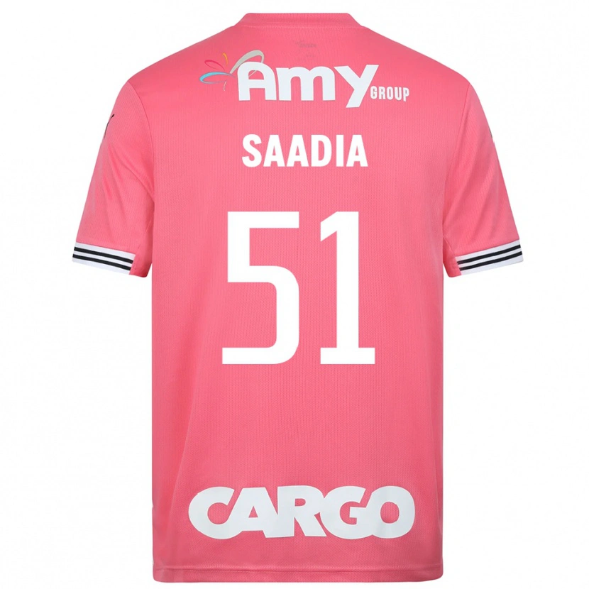 Danxen Kid Shalev Saadia #51 Pink White Goalkeeper Jersey 2025/26 T-Shirt