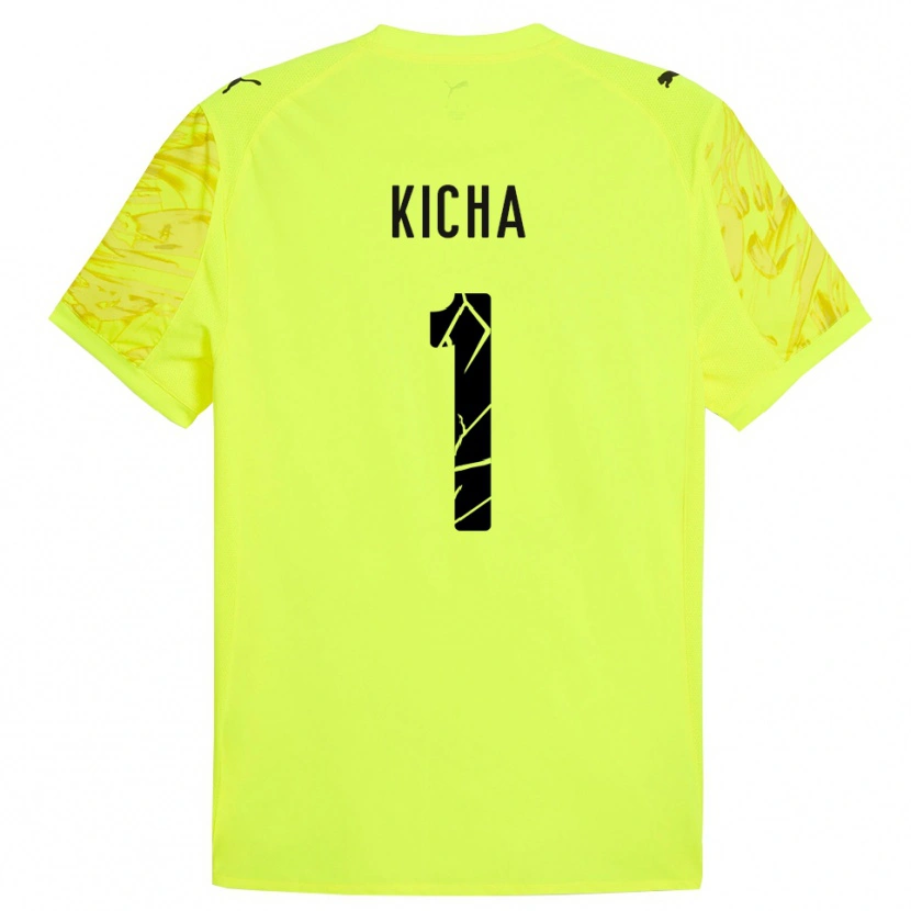 Danxen Kid Tymofiy Kicha #1 Green Yellow Goalkeeper Jersey 2025/26 T-Shirt