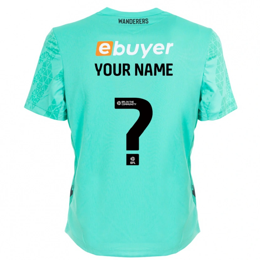 Danxen Men Bolton Wanderers Aqua Black Goalkeeper Jersey 2025/26 T-Shirt