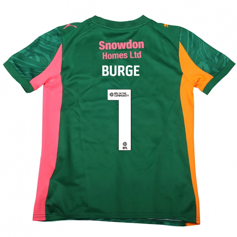 Danxen Men Lee Burge #1 Dark Green Pink Goalkeeper Jersey 2025/26 T-Shirt
