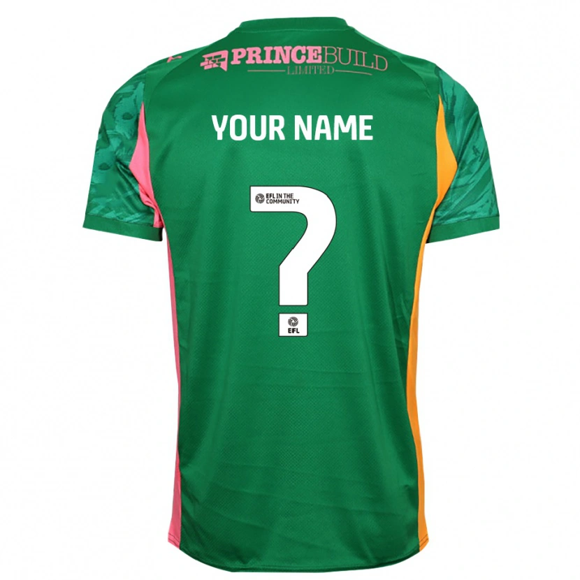 Danxen Men Peterborough United Green Pink Goalkeeper Jersey 2025/26 T-Shirt