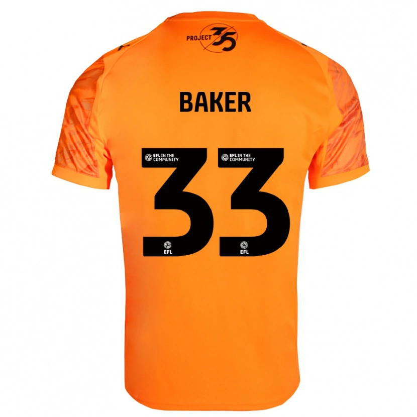 Danxen Men Zak Baker #33 Orange Black Goalkeeper Jersey 2025/26 T-Shirt