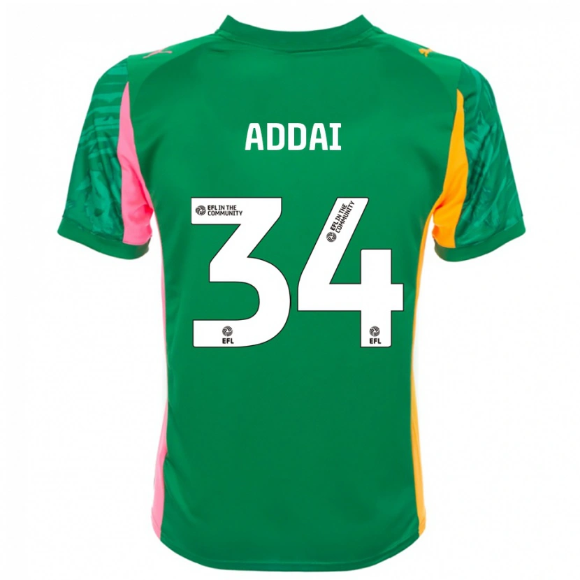 Danxen Men Corey Addai #34 Green Pink White Goalkeeper Jersey 2025/26 T-Shirt