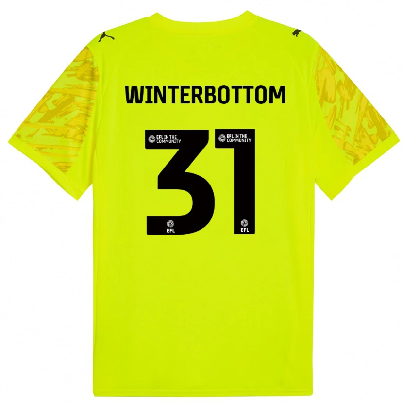 Danxen Men Ben Winterbottom #31 Yellow Black Goalkeeper Jersey 2025/26 T-Shirt