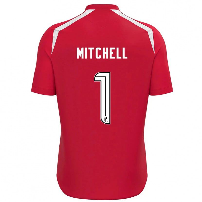 Danxen Men Ellie Mitchell #1 Red White Goalkeeper Jersey 2025/26 T-Shirt