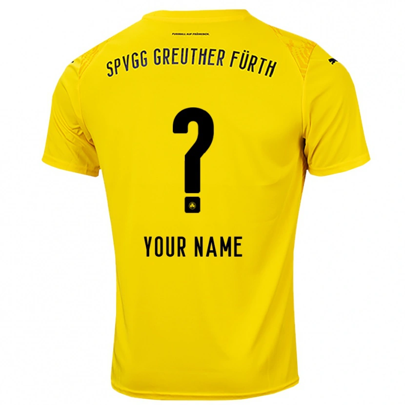 Danxen Men SpVgg Greuther Fürth Yellow Black Goalkeeper Jersey 2025/26 T-Shirt