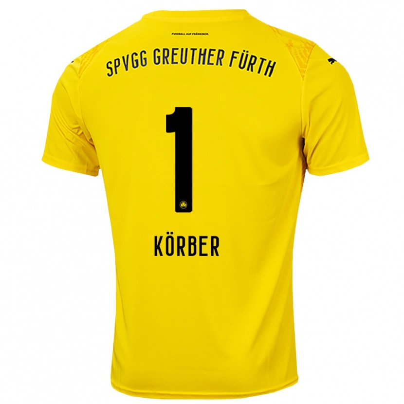 Danxen Men Nils Körber #1 Yellow Black Goalkeeper Jersey 2025/26 T-Shirt