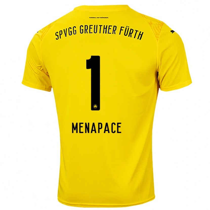 Danxen Men Theo Menapace #1 Yellow Black Goalkeeper Jersey 2025/26 T-Shirt