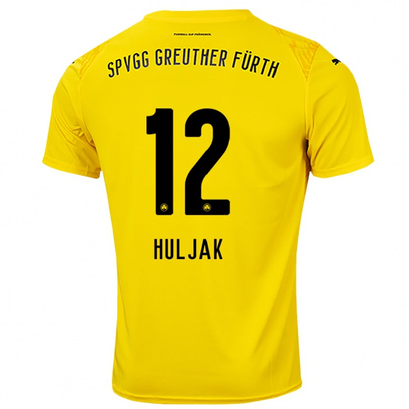 Danxen Men Dominik Huljak #12 Yellow Black Goalkeeper Jersey 2025/26 T-Shirt