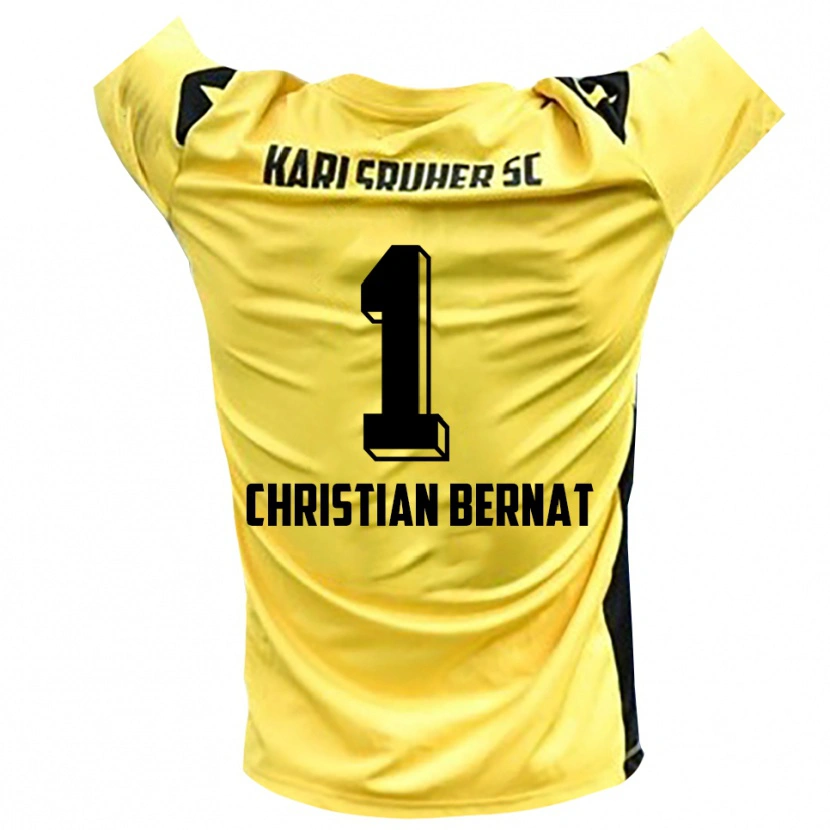Danxen Men Hans Christian Bernat #1 Yellow Black Goalkeeper Jersey 2025/26 T-Shirt
