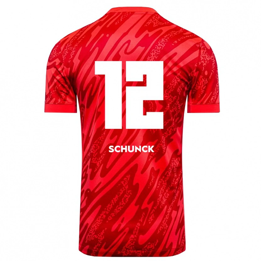 Danxen Men Jan Schunck #12 Red White Goalkeeper Jersey 2025/26 T-Shirt