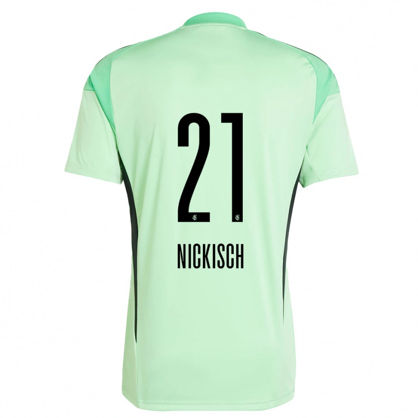 Danxen Men Jonas Nickisch #21 Light Green Black Goalkeeper Jersey 2025/26 T-Shirt