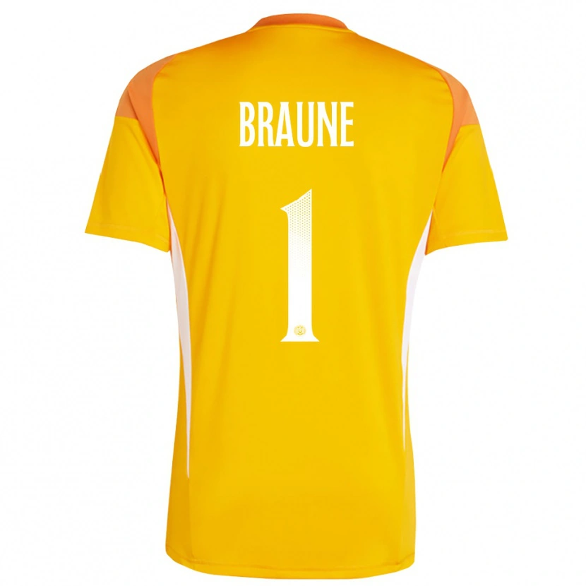 Danxen Men Maximilian Braune #1 Orange White Goalkeeper Jersey 2025/26 T-Shirt