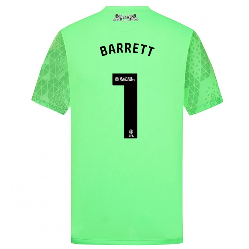 Danxen Men Jack Barrett #1 Fluorescent Green Goalkeeper Jersey 2025/26 T-Shirt
