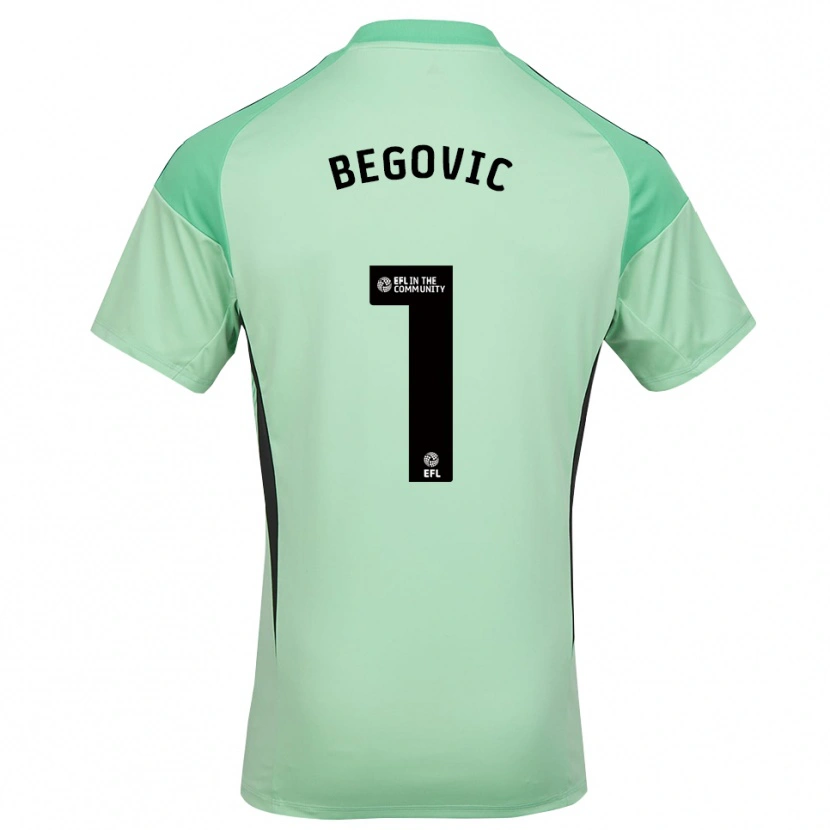 Danxen Men Asmir Begovic #1 Light Green Black Goalkeeper Jersey 2025/26 T-Shirt