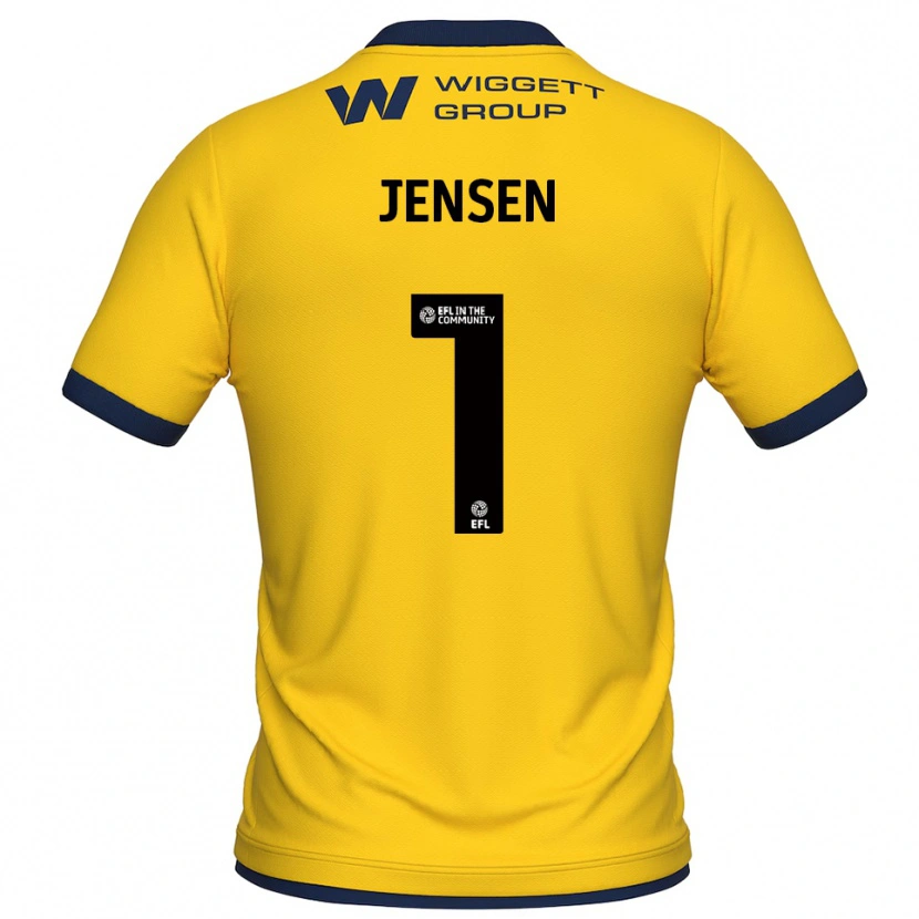 Danxen Men Lukas Jensen #1 Yellow Black Goalkeeper Jersey 2025/26 T-Shirt