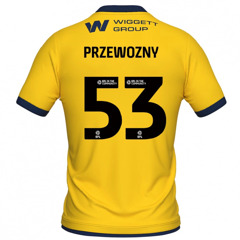 Danxen Men Jakub Przewozny #53 Yellow Black Goalkeeper Jersey 2025/26 T-Shirt