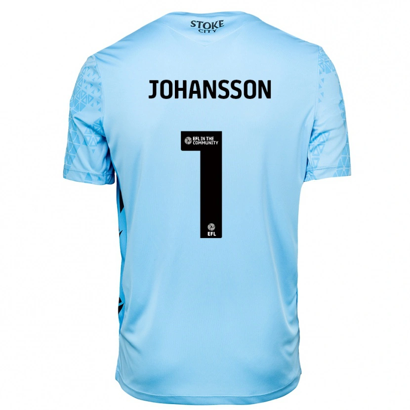 Danxen Men Viktor Johansson #1 Sky Blue Black Goalkeeper Jersey 2025/26 T-Shirt