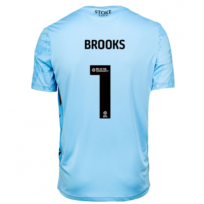 Danxen Men Alfie Brooks #1 Sky Blue Black Goalkeeper Jersey 2025/26 T-Shirt