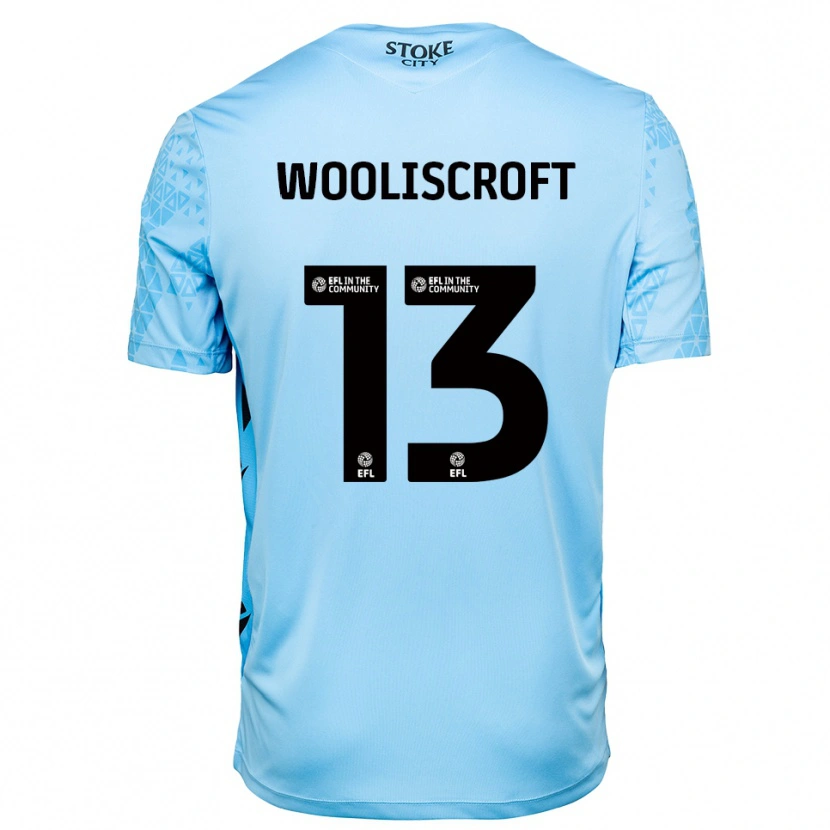 Danxen Men Morgan Wooliscroft #13 Sky Blue Black Goalkeeper Jersey 2025/26 T-Shirt