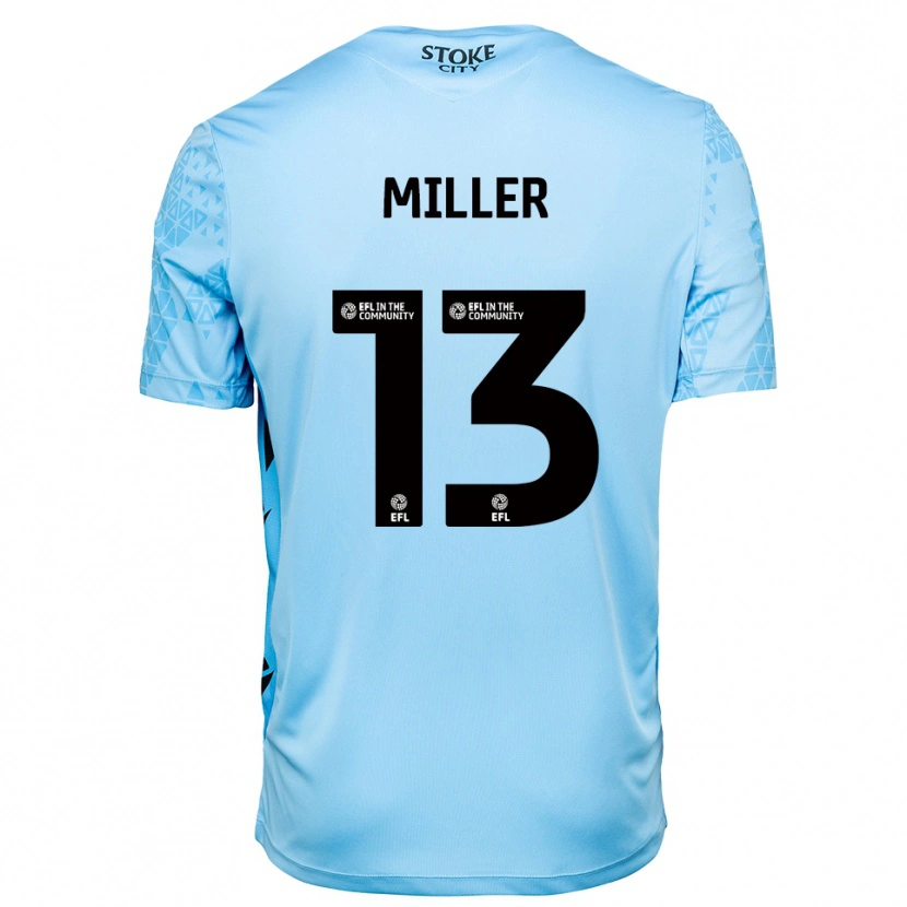 Danxen Men Tom Miller #13 Sky Blue Black Goalkeeper Jersey 2025/26 T-Shirt