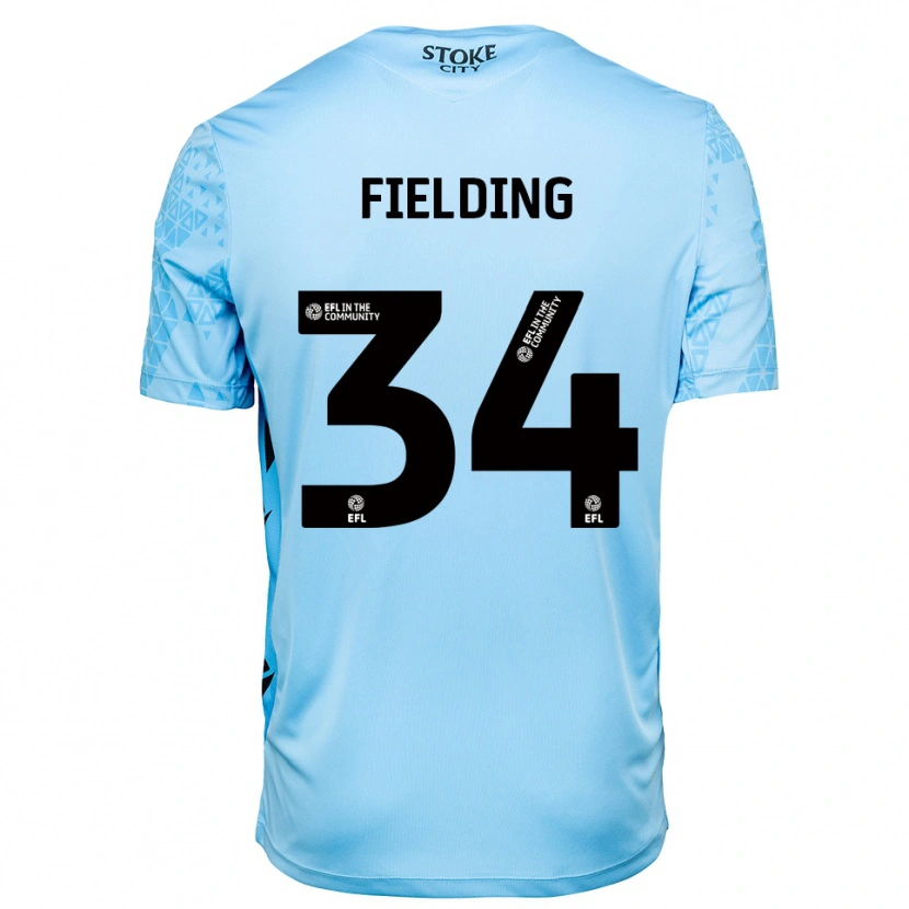 Danxen Men Frank Fielding #34 Sky Blue Black Goalkeeper Jersey 2025/26 T-Shirt
