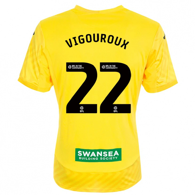Danxen Men Lawrence Vigouroux #22 Yellow Black Goalkeeper Jersey 2025/26 T-Shirt