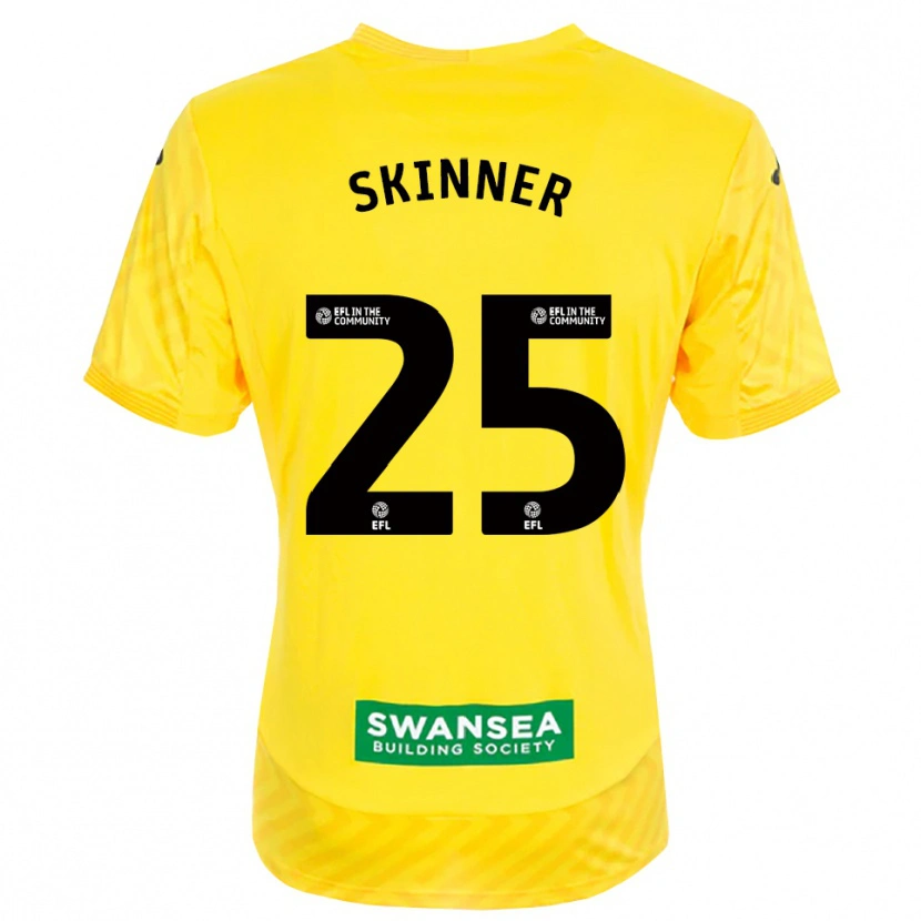 Danxen Men Claire Skinner #25 Yellow Black Goalkeeper Jersey 2025/26 T-Shirt