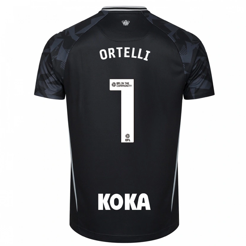 Danxen Men Gabriel Ortelli #1 Black Blue Goalkeeper Jersey 2025/26 T-Shirt